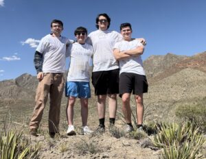 2026 Steel bridge team hiking after Nationals